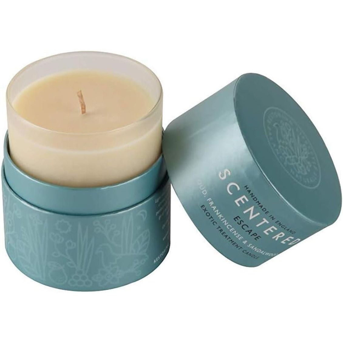 Escape Scented Aromatherapy Candle - Oud & Cedarwood Essential Oil Blend - householdessential