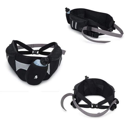 Pet Waist Leash Dog Walking Fanny Pack with Phone Holder Dog Poop Bag Pocket Dog Treat Pouch and Bottle Holder TLB2151