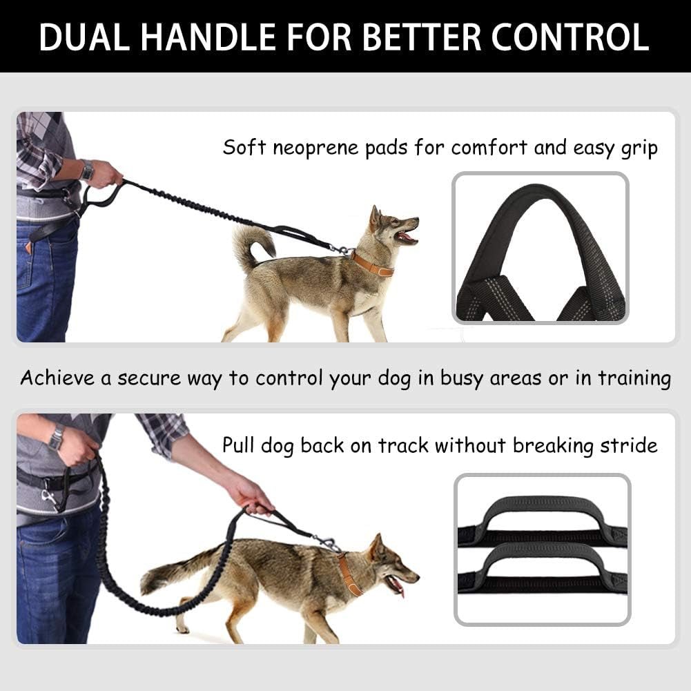 Hands Free Dog Leash with Waist Running Pouch - householdessential