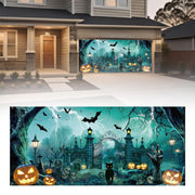 Garage Friends Halloween 2024 New Halloween Garage Door Cover Garage Door Halloween for Halloween Party Indoor Outdoor DIY Home Window Door Halloween Decorations