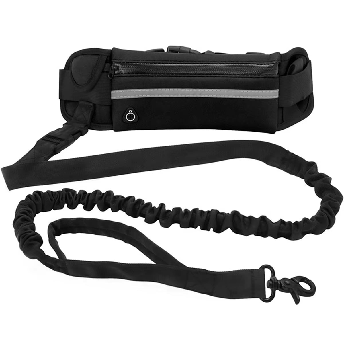 Adjustable Reflective Running Leash with Waist Bag - Hands Free Dog Leash Belt - householdessential