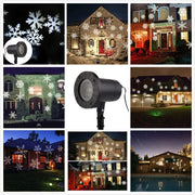 Christmas Snowflake Projector Lights, Waterproof White Snowfall Lights for Christmas Halloween New Year Wedding Party Holiday Decorative Lighting Projectors