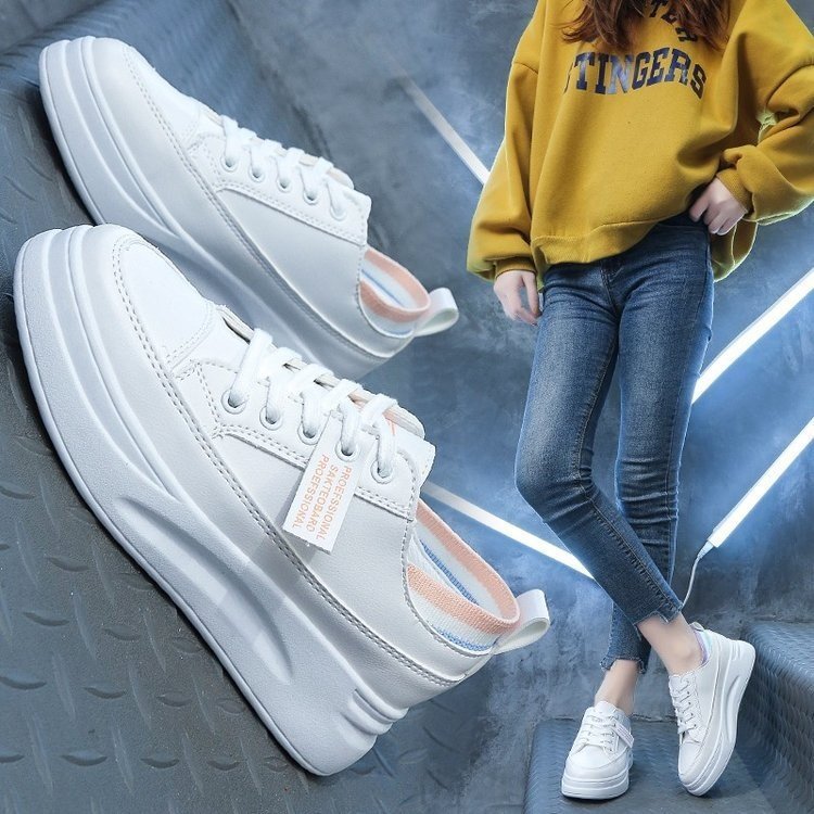 Fashion Sports High Casual Shoes White Shoes Women - householdessential