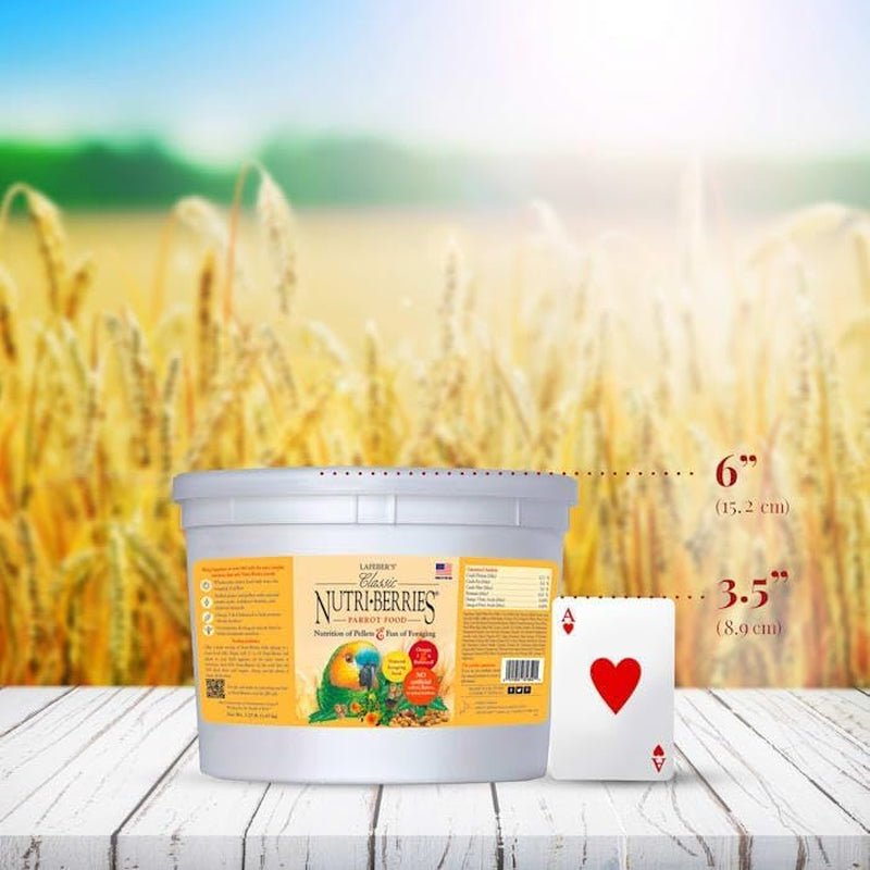 Nutri-Berries Non-GMO Parrot Food, Human-Grade & Nutritionally Complete Diet, 3.25 lb - householdessential