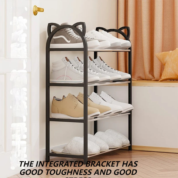 4 Layer 56*47*19Cm Household Storage Rack Simple Shoe Cabinet Shoe Storage Rack Cat Galvanized Tube Shoe Rack