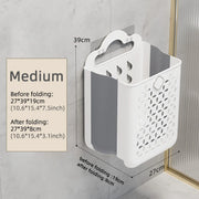Folding Bathroom Laundry Basket Wall-Mounted Dirty Clothes Storage Basket Household Laundry Bag Laundry Organizer Dropshipping