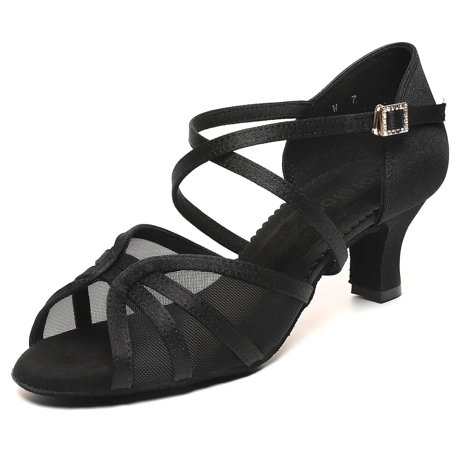 Breathable Mesh Dance Shoes Women Low Heel Salsa Ballroom Shoes - householdessential