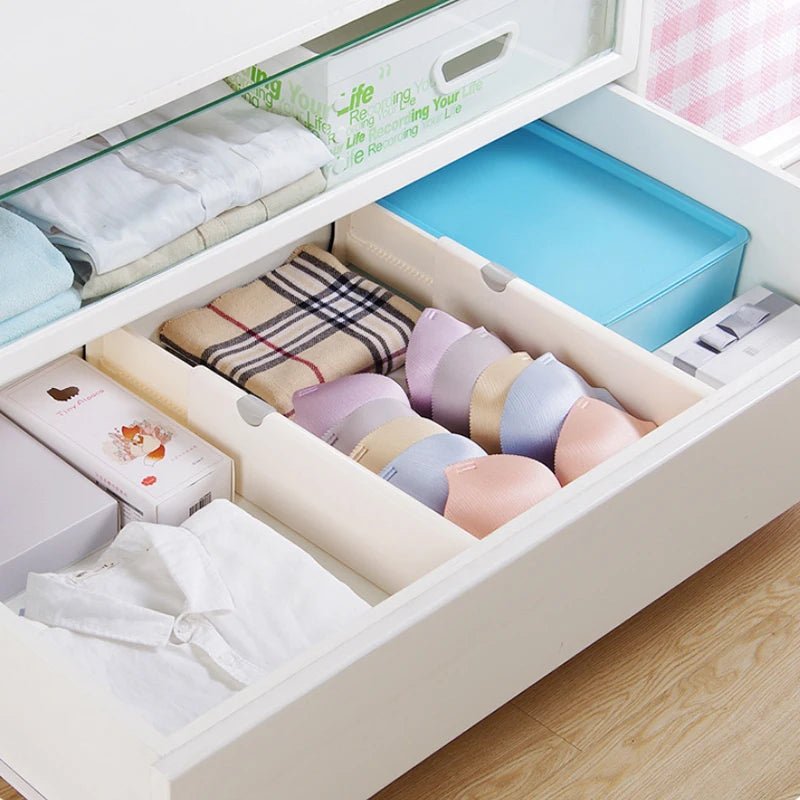 Expandable Plastic Storage Dividers Kitchen Drawer Organizers - householdessential