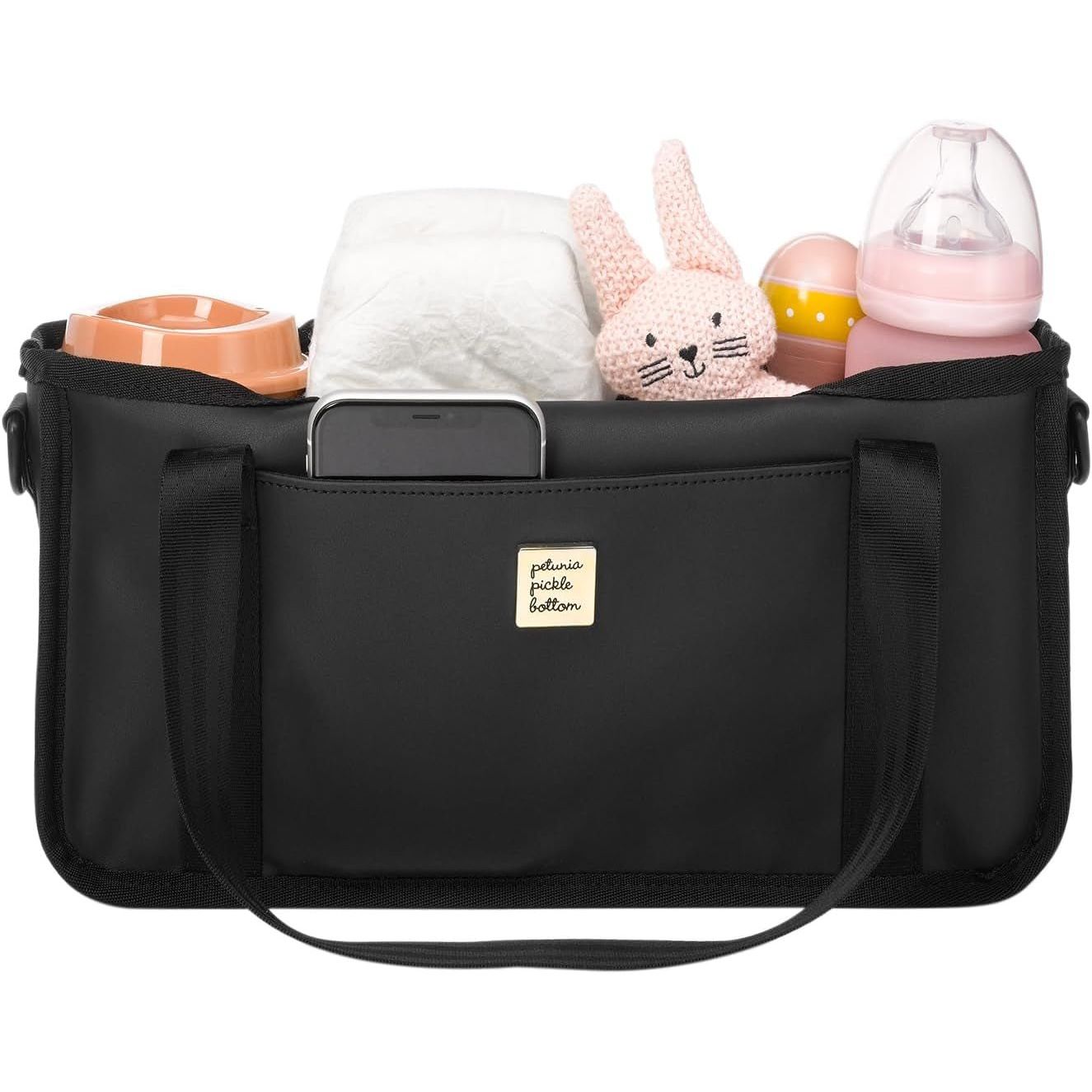 Wander Stroller Caddy, Perfect for Organization, Multiple Carry Positions, Fits Most Strollers, Black - householdessential