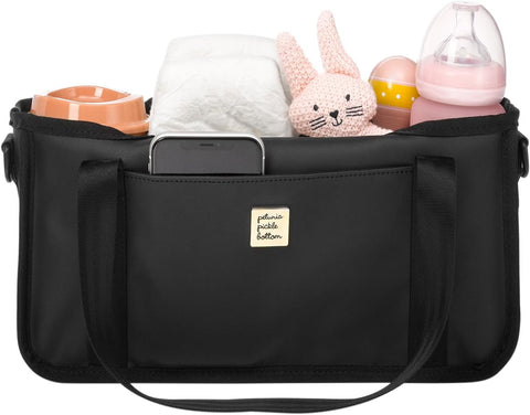 Wander Stroller Caddy, Perfect for Organization, Multiple Carry Positions, Fits Most Strollers, Black
