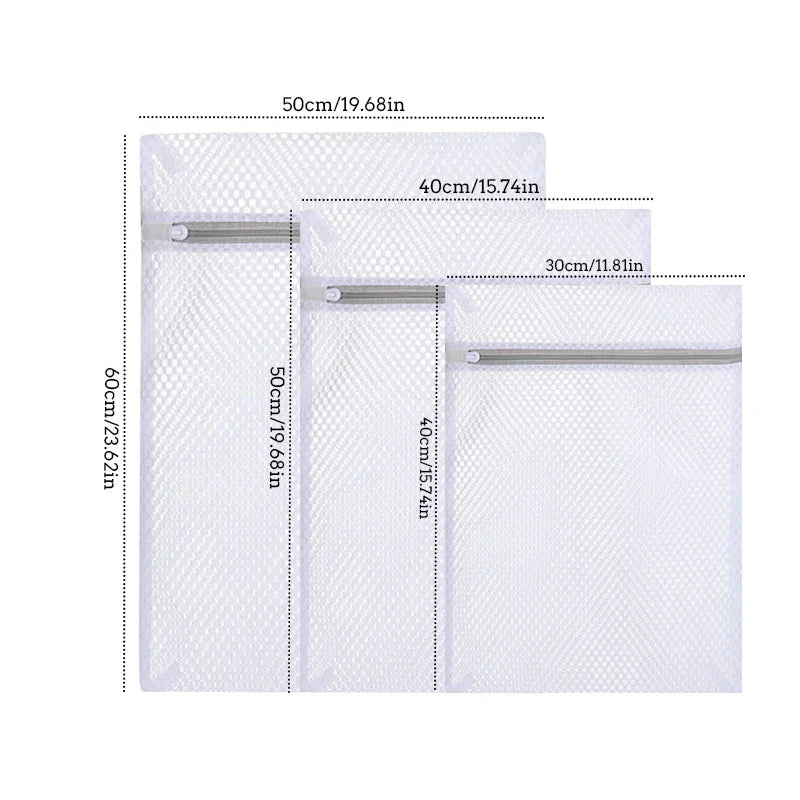 Mesh Laundry Bags Set, Polyester Washing Bags, Bra Bag Protector - householdessential