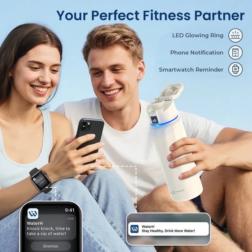Waterh Boost Smart Water Bottle: 32 Oz Hydration Tracker with APP & Insulation - householdessential