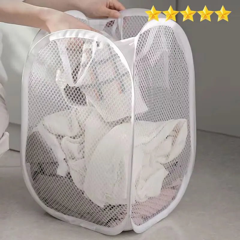 Collapsible Laundry Organizer Large Storage Basket - householdessential