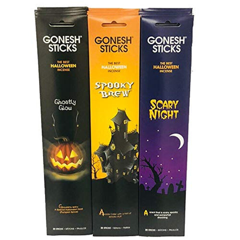 Spooky Halloween Incense Set 12 Pack (Ghostly Glow, Spooky Brew, Scary Night 240 Sticks Total)