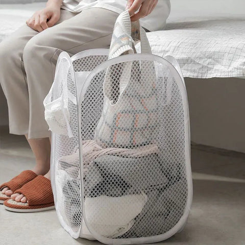 【Hot Sales】Laundry Basket Large Laundry Storage Basket Children'S Laundry Grid Laundry Basket Household Collapsible Wilting