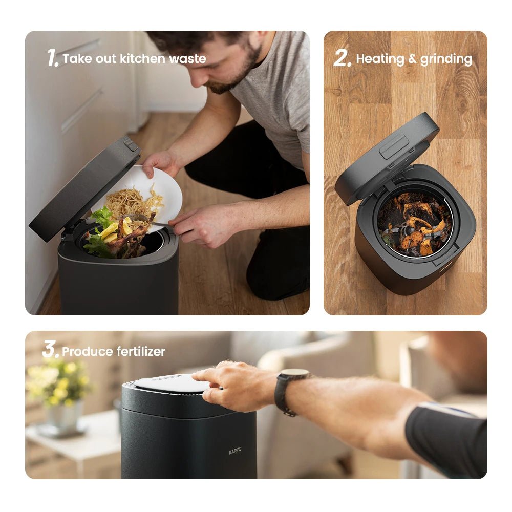 Ecostar S1 Smart Kitchen Waste Composter - Eco-Friendly Electric Bin - householdessential