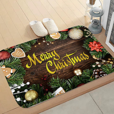 Christmas Door Mat Santa Claus Carpet Marry Christmas Decorations for Home 2024 Xmas Ornament Navidad Natal Gifts New Year 2025