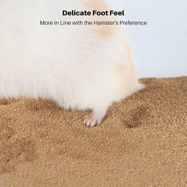 Bath Sand for Hamster Pets Dust Free Desert Sand Small Animals Bathing Sand 3.3Lb/1.5Kg (Fine Sand)