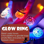 Halloween LED Light up Rings Dreamy 3D Flashing Glow Rings Non Candy Trick or Treat Halloween Gift Party Favor for Kids and Adults 50PCS Costume Ideas DIY Halloween 2025 New