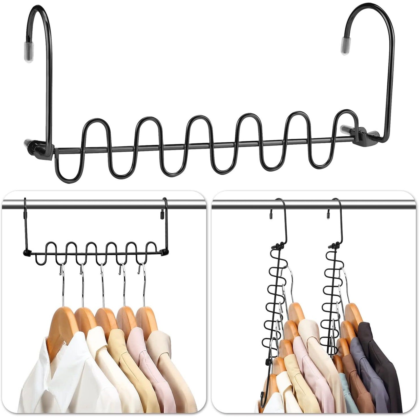 20 Pack Space Saving Hanger Organizers for Apartment Storage, Closet Organizer Solutions - householdessential