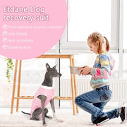 Dog Recovery Suit for Female Male Dog Onesie for Surgery Surgical Suit after Spayed Dogs Neuter Body Suits Fit Small Medium Dogs with Pee Hole Pink Star/Medium