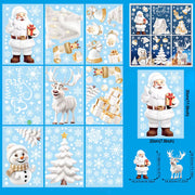 9Pcs/Set Christmas Window Stickers Xmas Tree House Snowflake Glass Decal Merry Christmas Decoration Home Navidad 2025 Gifts Noel