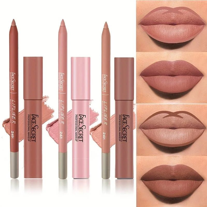 Matte Lipliner&Lipstick Set,Waterproof， Long Lasting Lip Makeup, Soft Matte Color Rendering,Women'S Makeup Cosmetics - householdessential