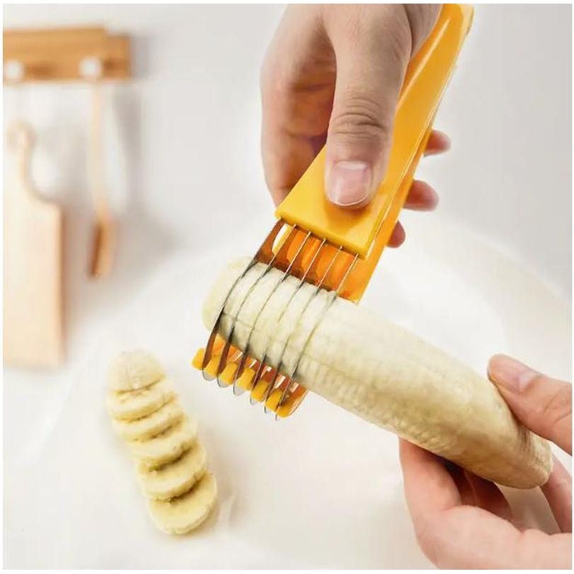 Creative PP Banana Slicer, Banana Fruit Splitter, Ham Sausage Cutter, Fruit Salad Slicer - householdessential