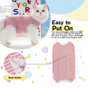 Dog Surgical Suit, Striped Dog Onesie Surgery Recovery Suit, Dog Surgical Vest, Post-Operative Bodysuit Dog, Pet after Surgery Wear Substitute E-Collar & Cone (Pink +Green S)