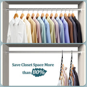 6 Pack Black Space Saving Hangers, Magic Hangers, Closet Organizers, Space Saver Hanger Organizer, Dorm Room Essentials