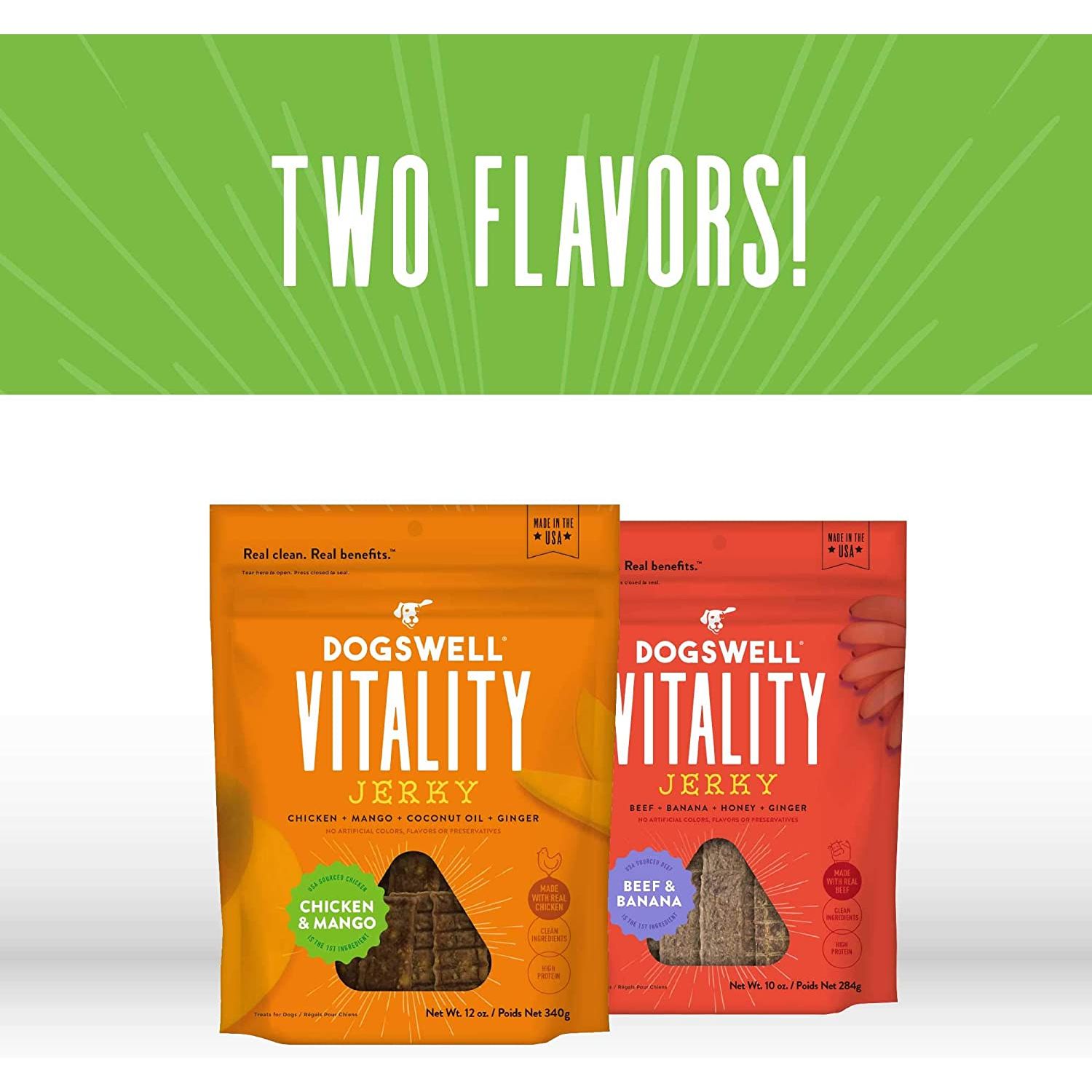 Vitality Chicken & Mango Jerky - Meaty Dog Treats for Overall Health - 12 Oz - householdessential
