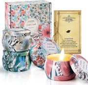 Scented Candles Gifts for Women, 4X4.4 Oz Candles Set for Home Scented, Mothers Day Valentines Day Gifts for Women with Strongly Fragrance Essential Oils for Bath, Aromatherapy Candle