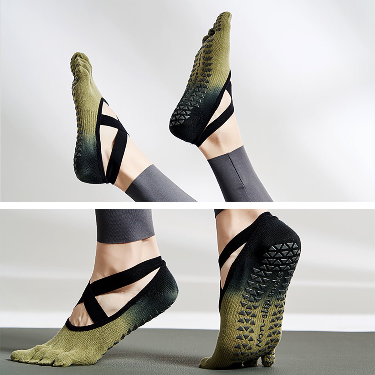 Non - Slip Yoga Grip Socks for Women - Full Toe Grip Accessories - householdessential