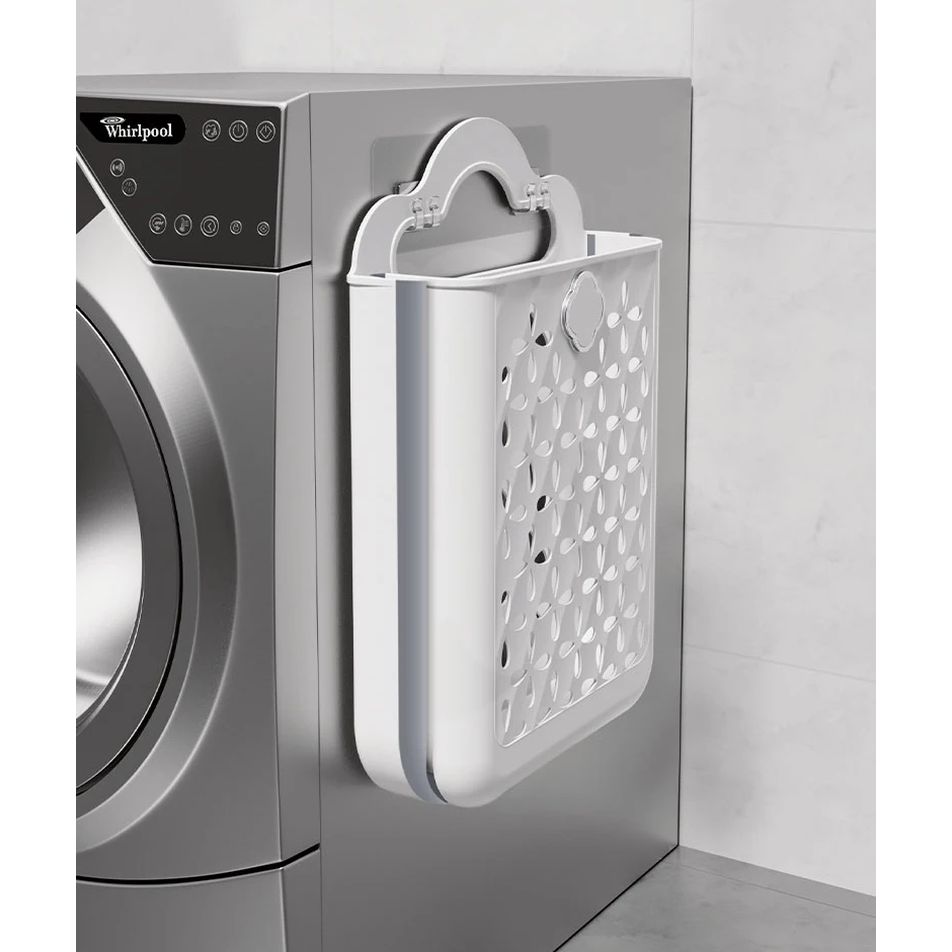 Wall-Mounted Laundry Basket & Bathroom Laundry Organizer - Dirty Clothes Storage Solution - householdessential