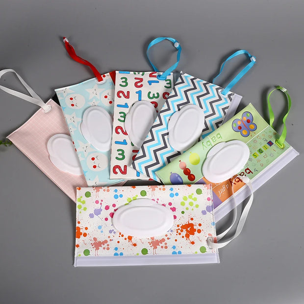 New Portable Baby Wipes Box Eco-Friendly Reusable Organizer anti Dust Storage Box for Baby Kids Clamshell Snap Wipe Container