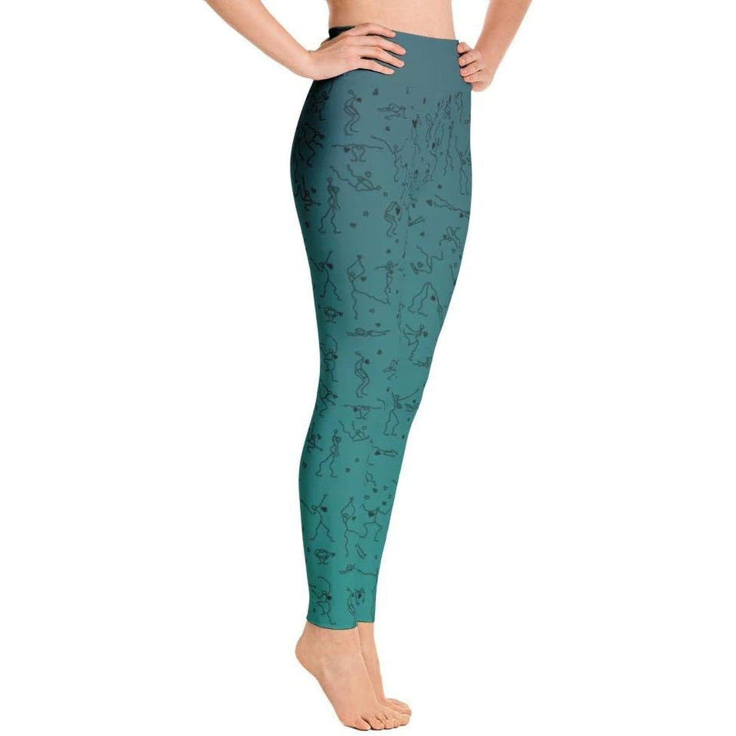 Blue - Green Ombre 'Debbie'S Dancers' Original Art Leggings by - householdessential