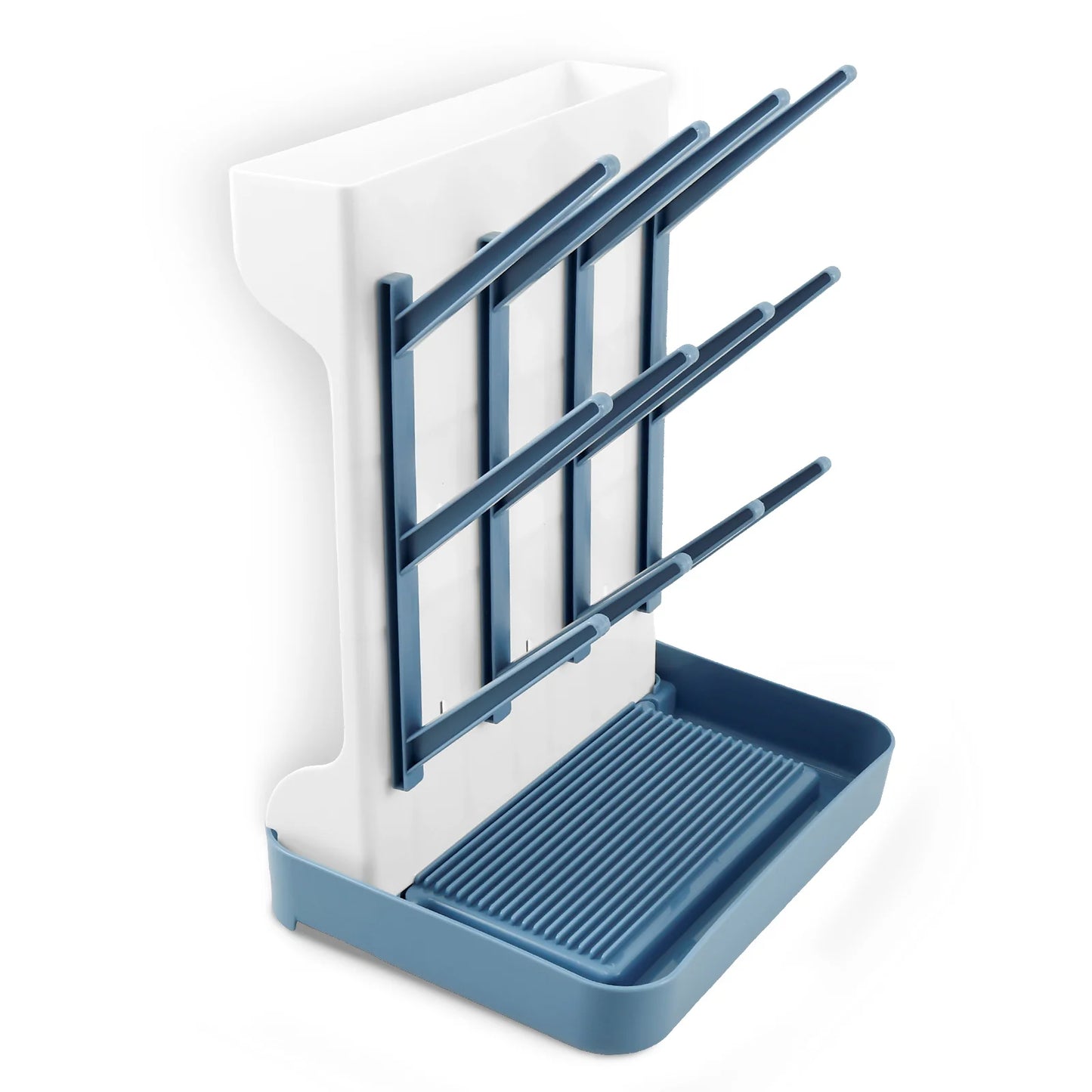 Large Capacity Baby Bottle Drying Rack with Removable Drip Tray - householdessential