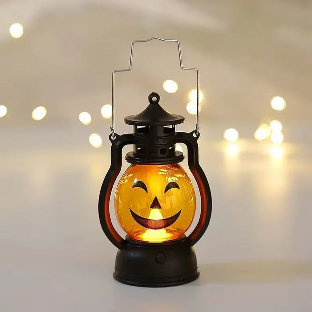 Halloween Decorations Led Candle Light Vintage Witch Castle Pumpkin Ghost Hanging LED Lantern Lamp Haloween Party Decor Supplies