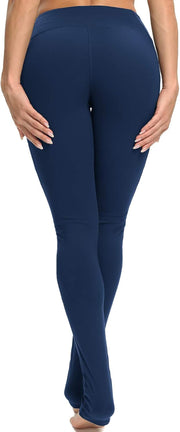Yoga Pants for Women High Waisted Tummy Contro Butt Lifting Stretch Yoga Leggings with Pockets, Navy Blue, M