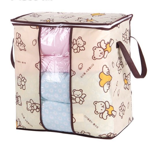 Non - Woven Under Bed Storage Box | Foldable Clothes & Quilt Organiser - householdessential