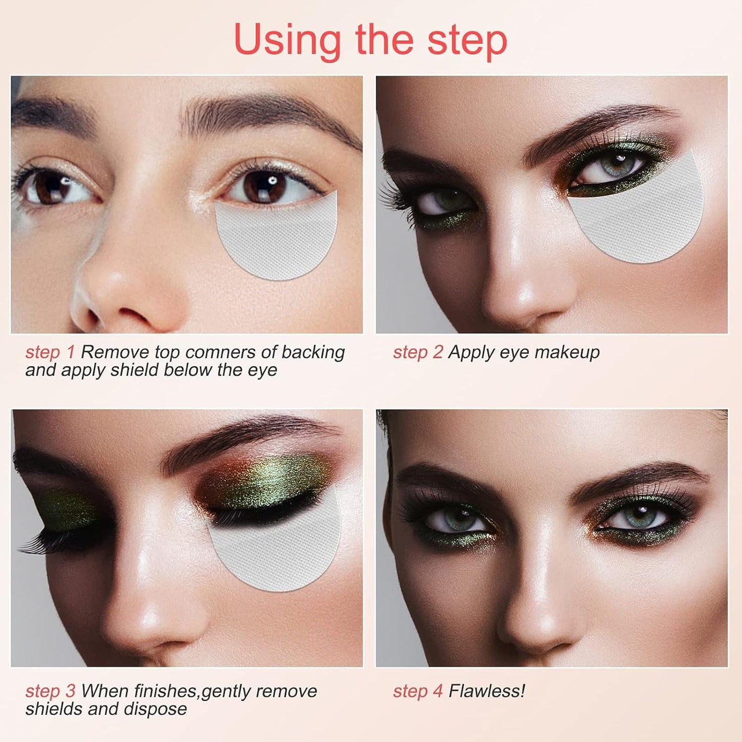 Multifunctional Makeup Shield - 240Pcs Eyeshadow Stencils, Makeup Residue Prevention - householdessential