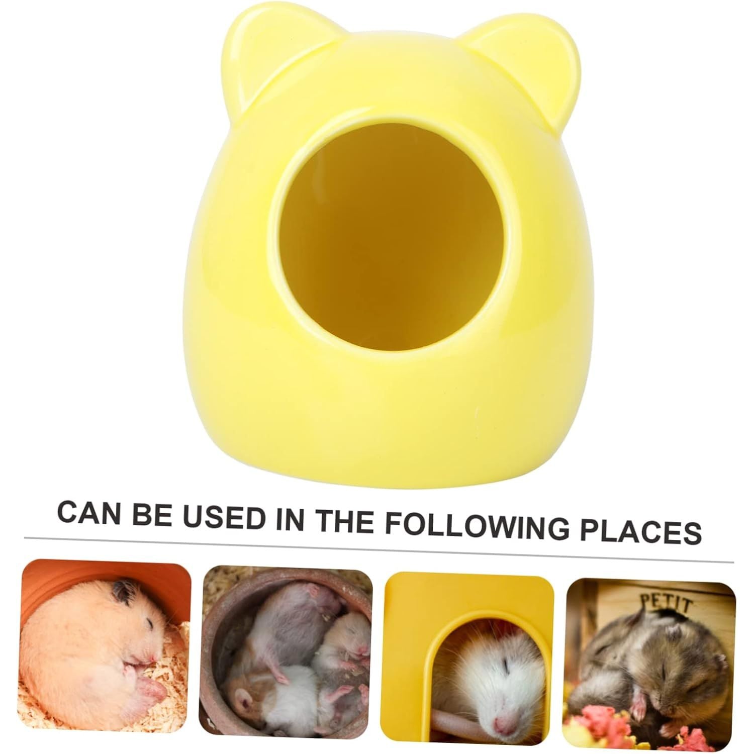 Small Cage Hamster Hideout Ceramic Nest Pet Nest Hamster House Heat - Resistant Design Random - householdessential