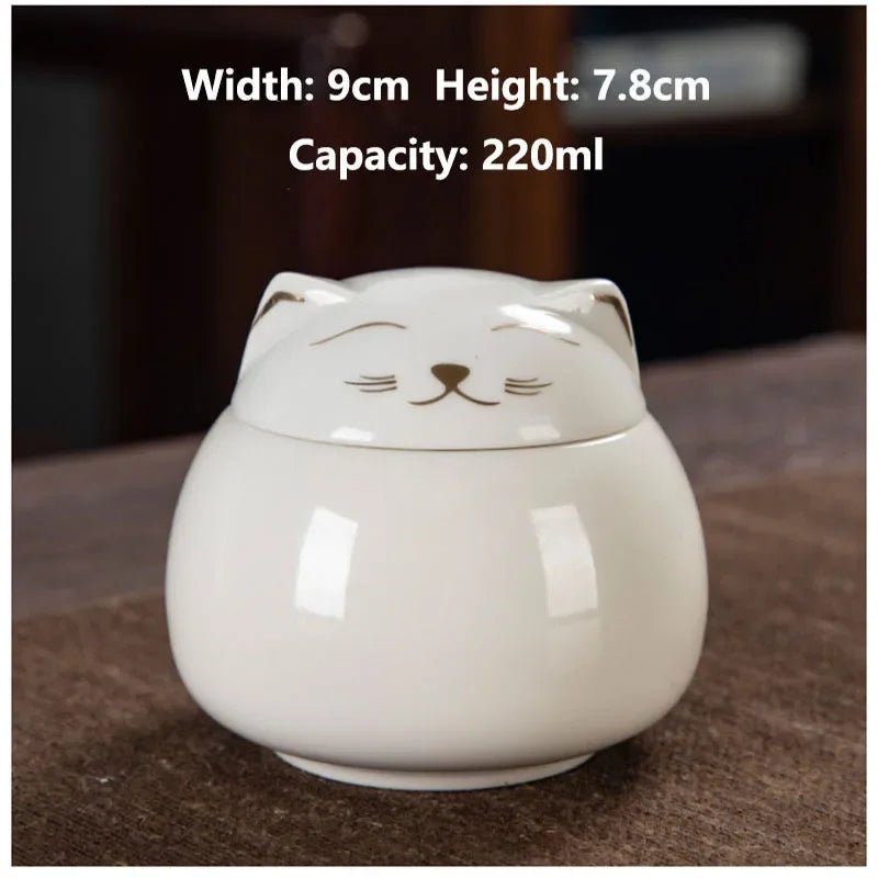 Handmade Ceramic Cat Urn - Unique Animal Memorials - householdessential