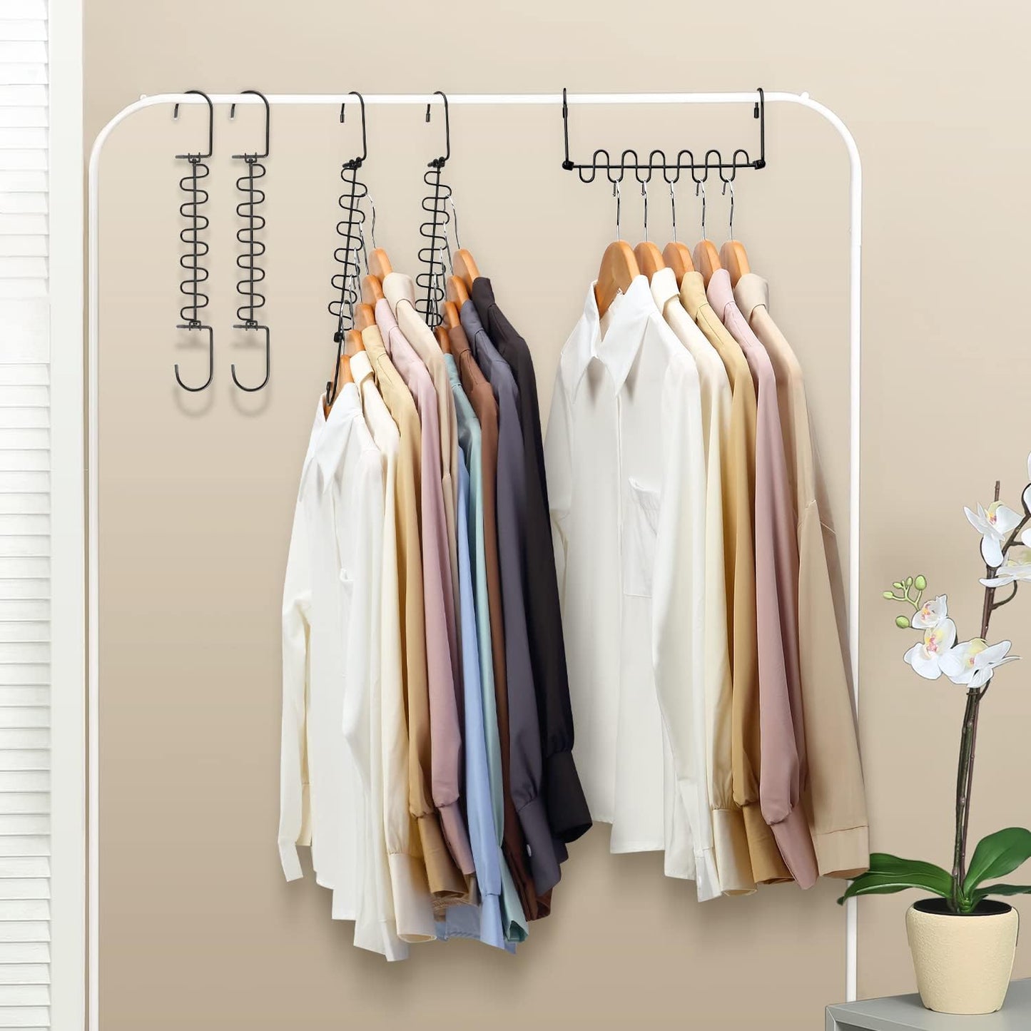 20 Pack Space Saving Hanger Organizers for Apartment Storage, Closet Organizer Solutions - householdessential