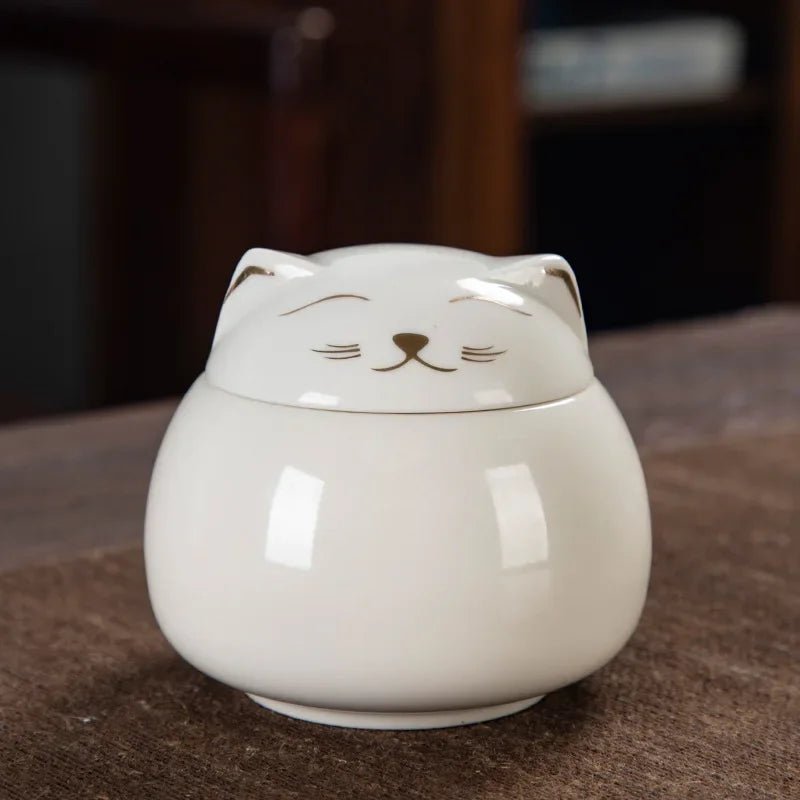 Handmade Ceramic Cat Urn - Unique Animal Memorials - householdessential