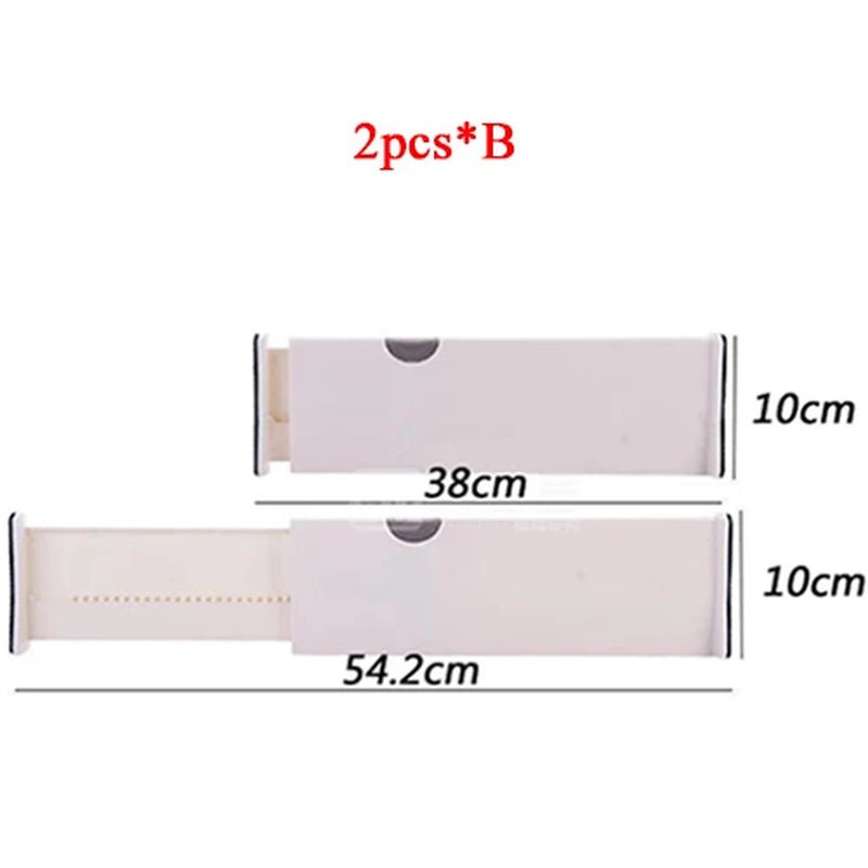 Expandable Plastic Storage Dividers Kitchen Drawer Organizers - householdessential