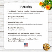 'S Classic Nutri-Berries Pet Bird Food, Made with Non-Gmo and Human-Grade Ingredients, for Parrots, 3.25 Lb