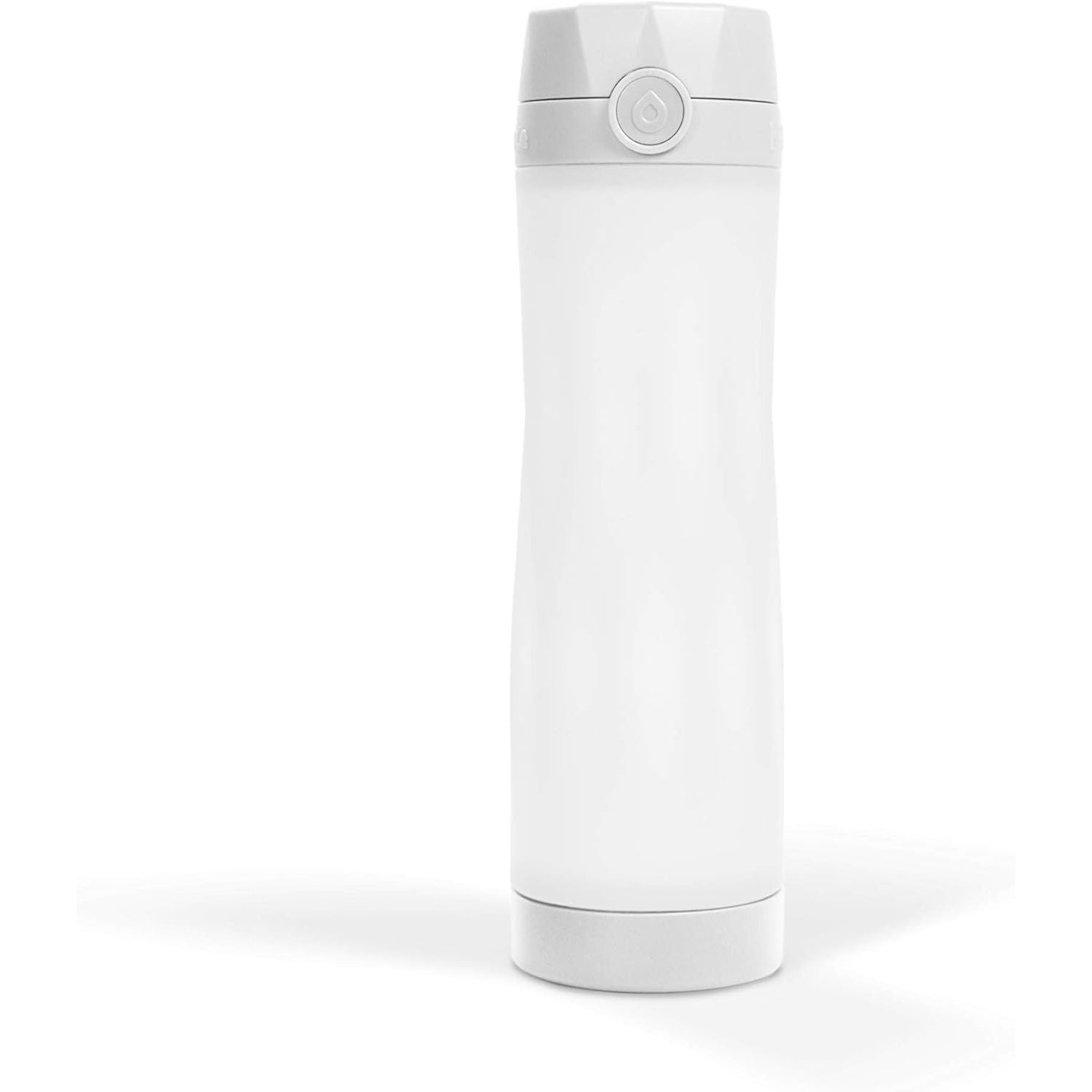 Smart Water Bottle with Intake Tracker, Glowing Reminder, BPA Free - 20 Oz, White - householdessential