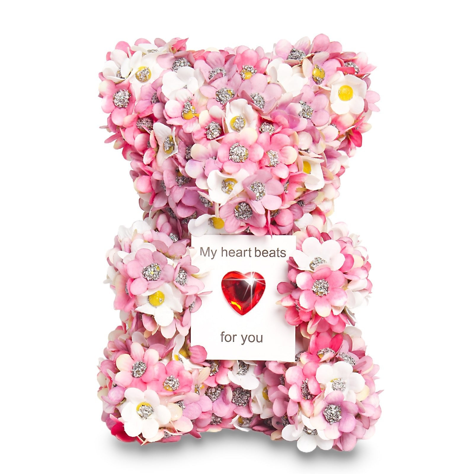 Valentine's Day Artificial Rose Bear Handmade Gift - householdessential