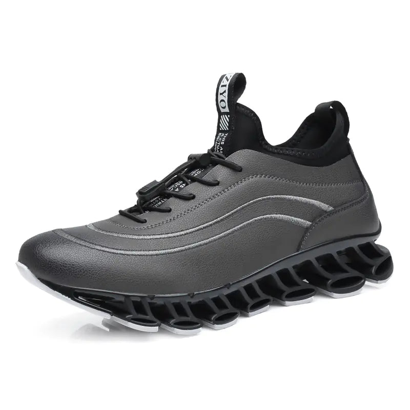 Leather Blade Sports Shoes, Casual Running Shoes for Men - householdessential
